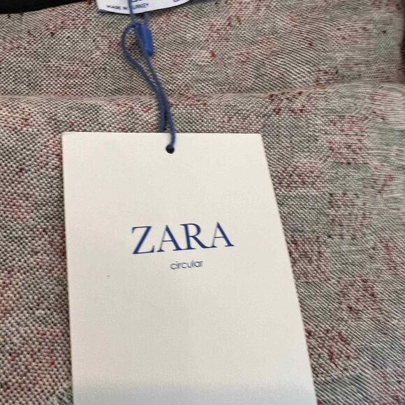 Zara Cream top women texture sleeveless black lace blouse size L bohemian boho - Picture 14 of 15